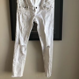 Maternity over belly distressed jeans